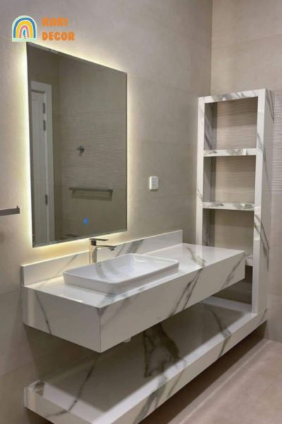 decor kế phòng tắm nhỏ đẹp với lavabo sang trọng