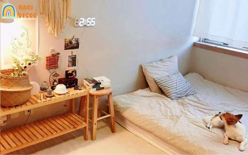 tự tay decor phòng ngủ với giường Pallet