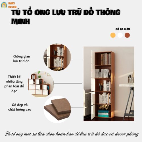 Kệ Tổ Ong 3 Tầng Đa Năng Decor Phòng Ngủ